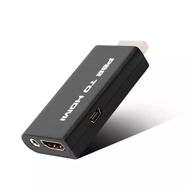 PS2 TIL HDMI, spill til HDMI, med lyd- og videokonverter
