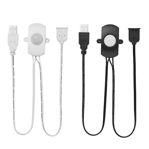 5A DC5-24V Mini USB PIR Rörelsedetektor Automatisk Strömbrytare för LED-Ljusremsa Intell Svart