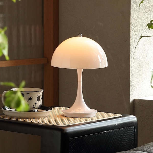 XJ-Trådlös Bärbar Uppladdningsbar Liten Svampbordslampa Söt Mini Dimbar Touch Batteri LED Bordslampa