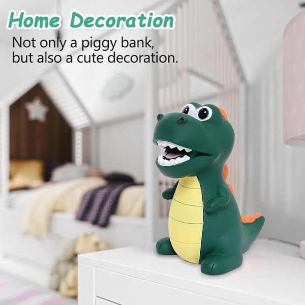 XJ-Dinosaurie Spargris, Söt Spargris för Pojkar Flickor, Okrossbar Plast Pengabank, Perfekta Presenter till Födelsedag, Jul, Babyshower, A