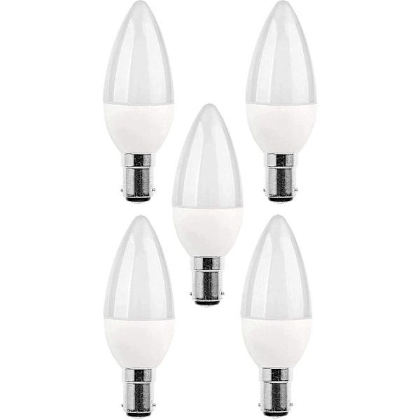 XJ-Paket med 15 LED-lampor, 5W glödlampa, 220V 270lm, 3000K Dagsljus, B15 Bajonett, [Energiklass A+].
