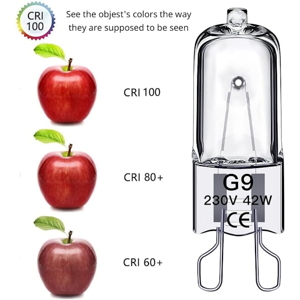 XJ-G9 halogenlampor 42W, 230V, 10-pack