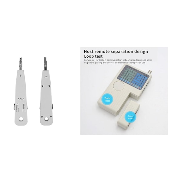XJ-1 st För Rj11 Rj12 Rj45 Cat5 -1 Nätverkskabel Trådskärverktyg & 1 st Rj11 Rj45 Usb Bnc Lan Nätverk