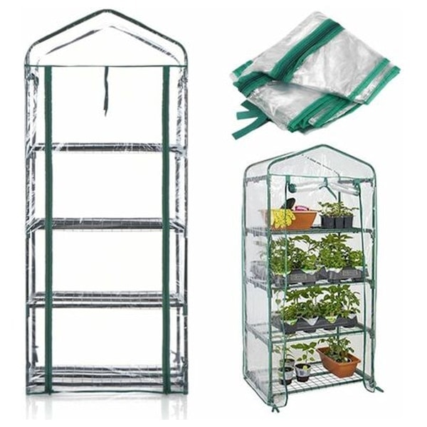 Drivhusbeskyttelse til have 4 niveauer 160x69x49cm Holdbar plantebeskyttelse Anti-insektbeskyttelse