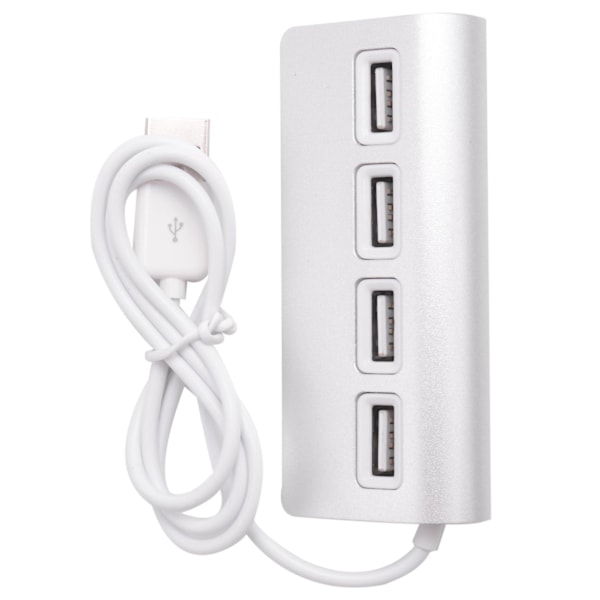 XJ-Usb Hubb, Premium 4 Portars Aluminium Usb Hubb Med 11 Tums Skärmad Kabel För , Macbooks, Datorer Och Bärbara Datorer