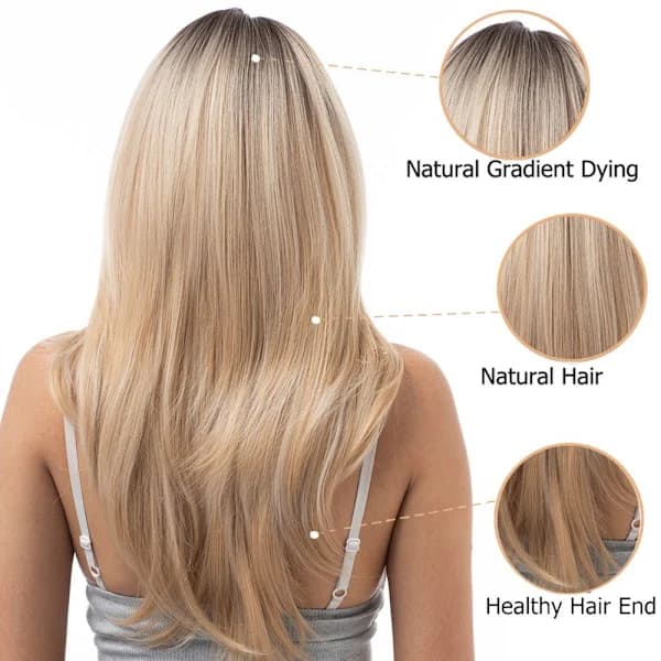 Kvinder Paryk Blond 4 4 4