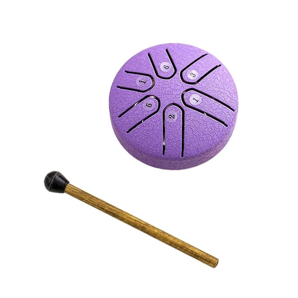 XJ-Mini Teräskielirumpu 3 tuumaa, Ääniterapialaitteisto, mini Handpan -rumpu, 6-nuottinen huoleton rumpu, Wor