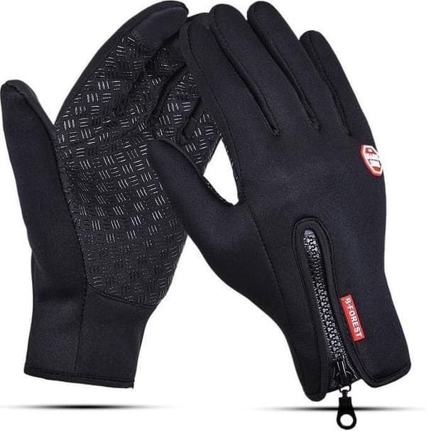 Handsker | touchscreen | vandtætte | fleece | unisex | sort | størrelse S