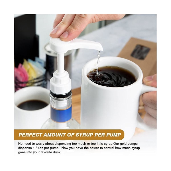 XJ-10st Kaffemjölk Te Dispenser Sirapspump Flytande Dispenser För Sirapspump, svart