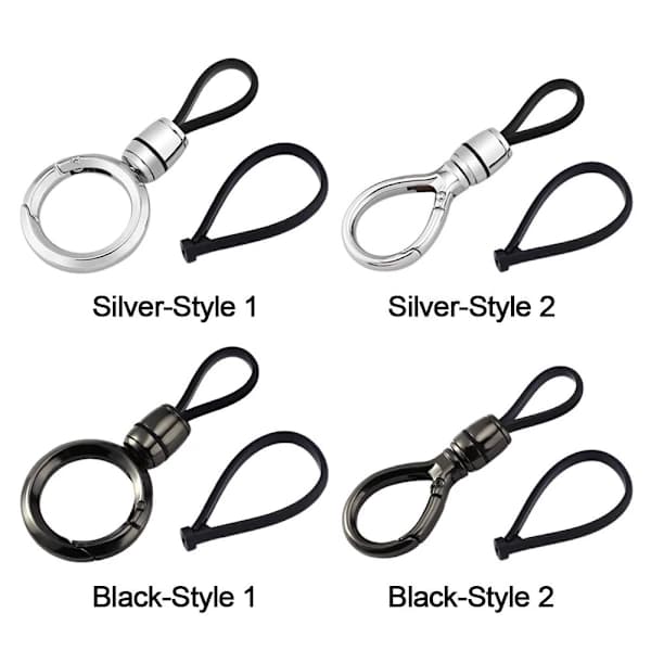 Bilnøglering Nøgleringholder SØLV STYLE1 STYLE1 sølv style1-style1