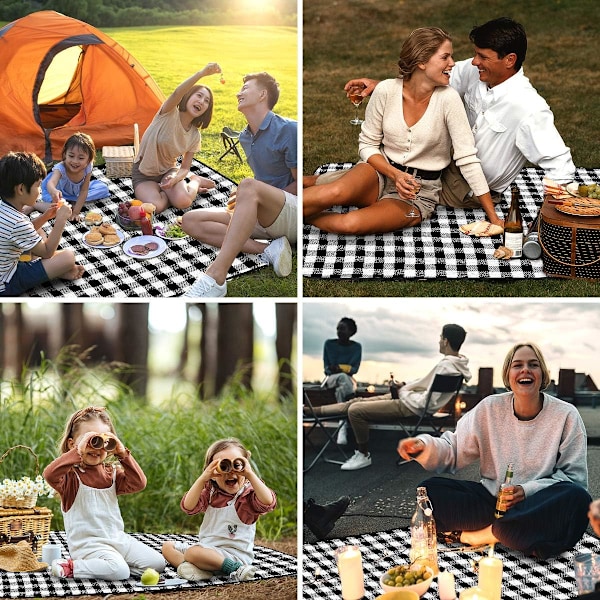 XJ-Stor Picknickfilt Vattentät, Bärbar Picknickmatta, Sandtät Strandfilt F