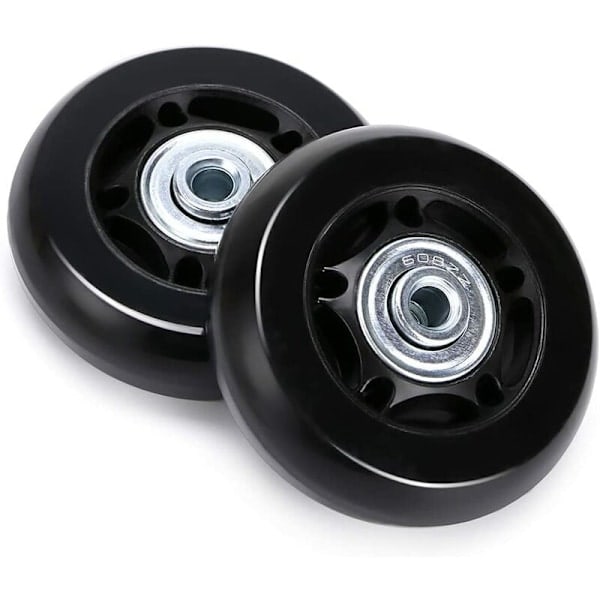 2 stk. kuffert hjul erstatningshjul leje reparation til bagage kuffert 60×18mm, sort