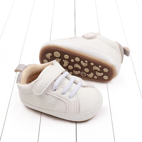 Baby Drenge Piger Tremmesko Søde Læder Sneakers Skridsikker Gummisål Spædbarn Første Gåsko