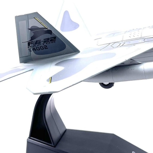 1/100 Skala Legering F-22 Plan Flygplansmodell Barnpresent Samlarobjekt Födelsedagspresent [DmS] grå