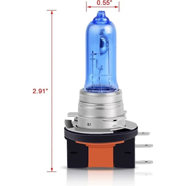 H15 halogenlamper 12V 15/55W frontlykter 5000K varmhvit tåkelys DRL-lampe 2 stk