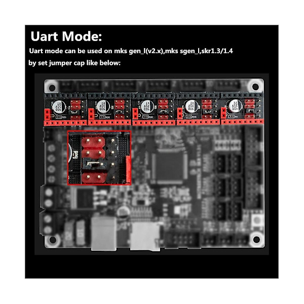 XJ-Mks Tmc2208 V2.0 Driver Ultra-støjsvag/lav Varme Til Mks Sgen L V1.0/gen L V2.0 Controller Board (5 stk.)