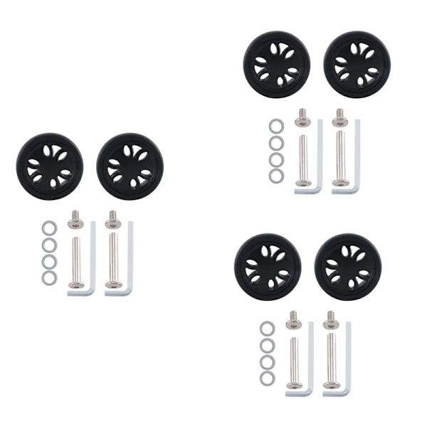 3 Sarjaa 50 mm x 15 mm Matkalaukun Pyörät Kulutusta Kestävät PU-pyörät Matkalaukun Vaihtopyörät