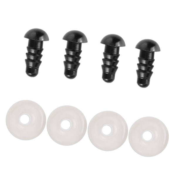 100 stk. 6 mm DIY-plast sikkerhedsøjne og skiver til dukker, legetøj, håndværk 6mm
