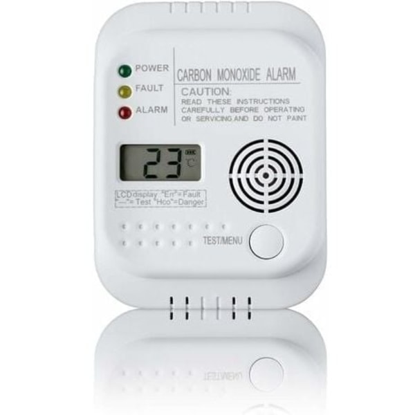 KZQ Kolmonoxidvarnare, Batteridriven, Gasdetektor med Display och Temperaturindikator