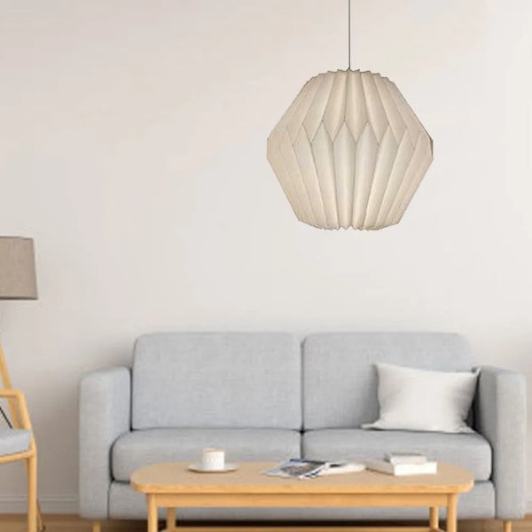 Engros 2 STK Kreativ Origami Loftlampeskærm Håndlavet Nordisk Stil Lampeskærm Foldbar Pendellampe Kunstindretning til Soveværelse Spisestue