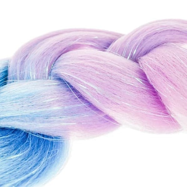 XJ-Synteettiset Hiustenpidennykset Glitter Peruukki