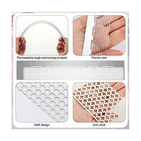 XJ-1sett Linjal Rustfritt Stål Mesh Linjal 216 400 520 599 699 800 1020 Blankt Rutenett 5d Diamantkunst Linjal