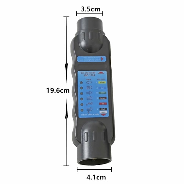 12V Trailerstik Tester 7-polet Han-Tester Trailerstik Lamper Ledninger Kredsløb Diagnostisk Værktøj - Passer til Trailer Lastbil Autocamper Bil