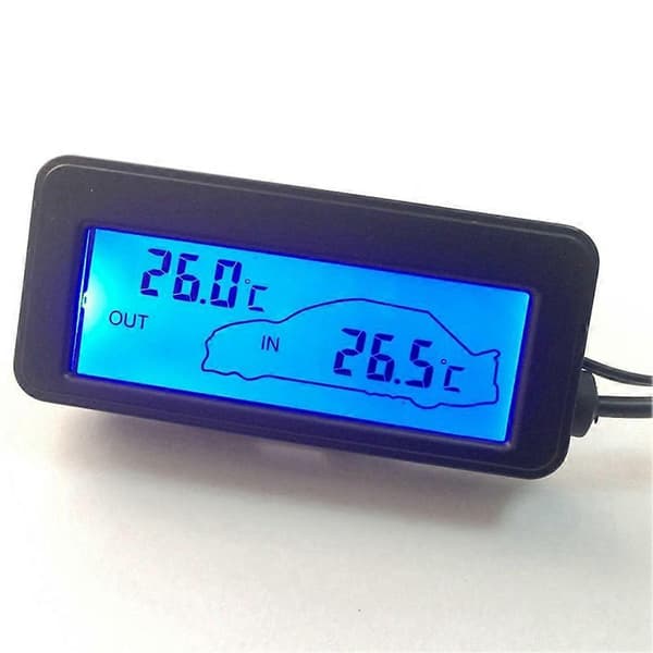 Mini Digital Bil LCD Display Indendørs Udendørs Termometer 12V Køretøj Digital Termometer
