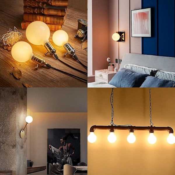 6 stk B22 LED-pære 3W Golfball Lyspærer B22 Bajonett Liten Globepære Dimbar