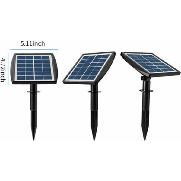 Solardriven syrepump 6 V 2 W med 2,4 m slang och 2 luftstenar - För akvarium, pool, damm - Syresättare