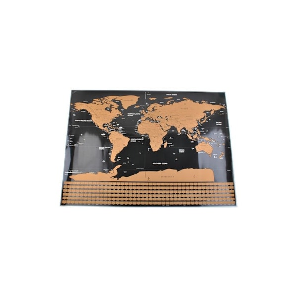 XJ-Raaputuskartta tarvikkeilla / Scratch Map / Maailmankartta - 82 x 59 cm