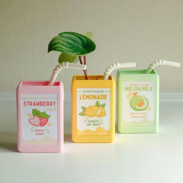 Juice Box Blomkruka Dekoration CITRON CITRON Citron