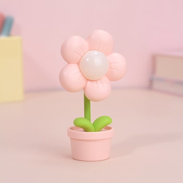 XJ-1 stk kreativ sød blomst bordlampe, mini sengelampe til soveværelse, natlys skrivebordsdekoration