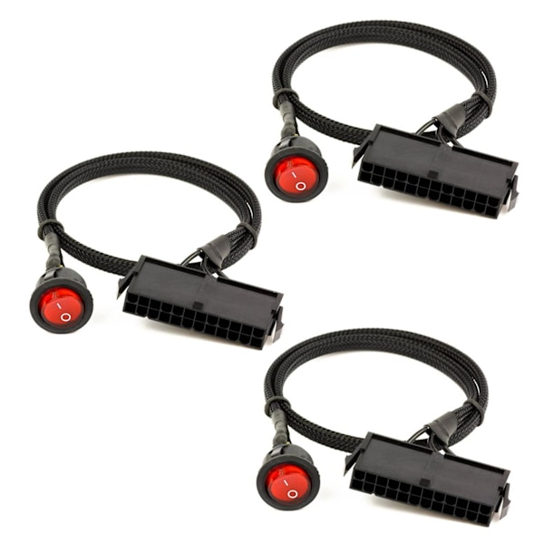 XJ-3x 24-pin hun Atx Psu Pc strømforsyning starter tester start op jumper ridge kabel med on/off swi