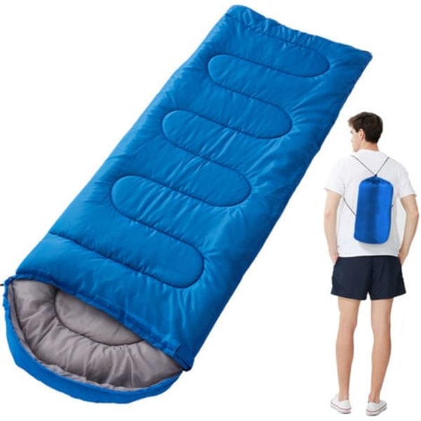 Grön Sovsäck 1.3kg, Bekväm Extra Stor Storlek 18075cm, Lämplig för Vuxna, Vattentät Sovsäck med Kompressionsfickor, 3 Säsongs Sömn