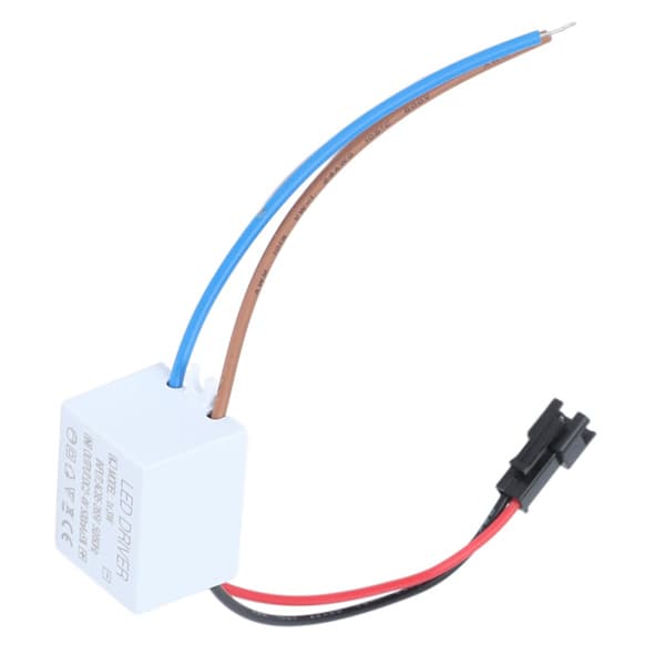 500mA 1X3W LED Driver Strømforsyning Driver Sokkel LED-Lampe Transformator Input AC95‑265V Output 2‑4VDC