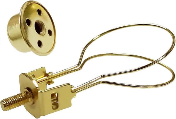 Clip-on Lampshade Adapter, Lampshade Bulb Clip Adapter Includes Decorative Finial