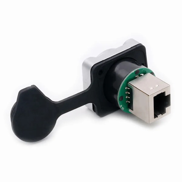 Engros 1 stk. Vanntett RJ45 Skjermet Nettverkskontakt, 8p8c, Hunn Panelmontert RJ45 Ethernet-kontakter, Normale og Rettvinklede Stiler