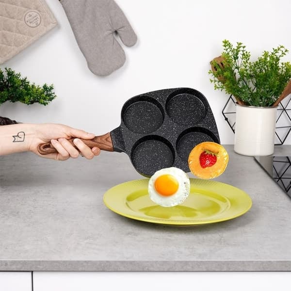 XJ-Granitbelagt Non-stick Stegepande med 4 Rum
