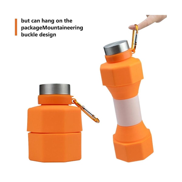 XJ-650ml Silikone Dumbbell Formet Kedel Udendørs Fitness Cykling Vandflaske Vægt Stærk Vand Drik