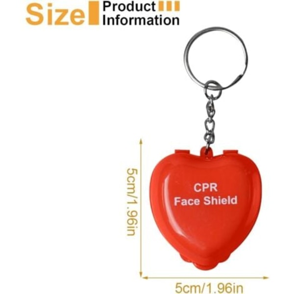 6 kpl Ensiapu CPR Maski Yksisuuntaventtiilillä Kannettava Tasku Avaimenperä Aikuisille ja Lapsille