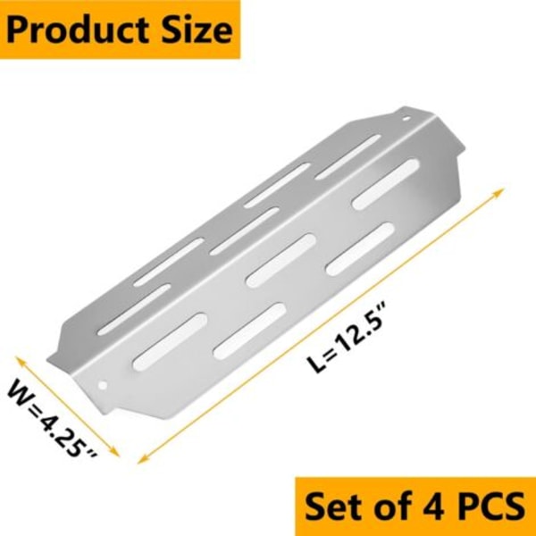 304 Varmeavleder for Weber Genesis II 410, 12,5\" Stekeplate for Weber GS4 Genesis II/LX 400-serien, Genesis II E410/S410, II E435/S435, II LX S40/E40,