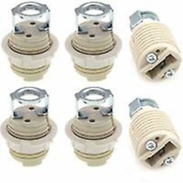 6-pack G9 lamphållare med fäste, keramisk gängad G9 halogenbas [DB]