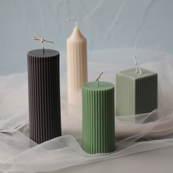 XJ-Lysforme lys stearinlys DIY støbeforme i silikoneform