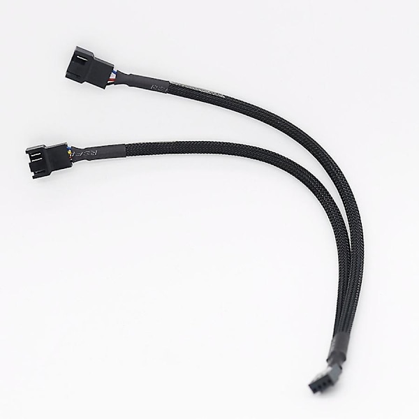 XJ-1 1 til 2-vejs flettet kabel Y-splitter 3/4-benet PWM hanstik blæser computer PC-blæser forlængeradapter