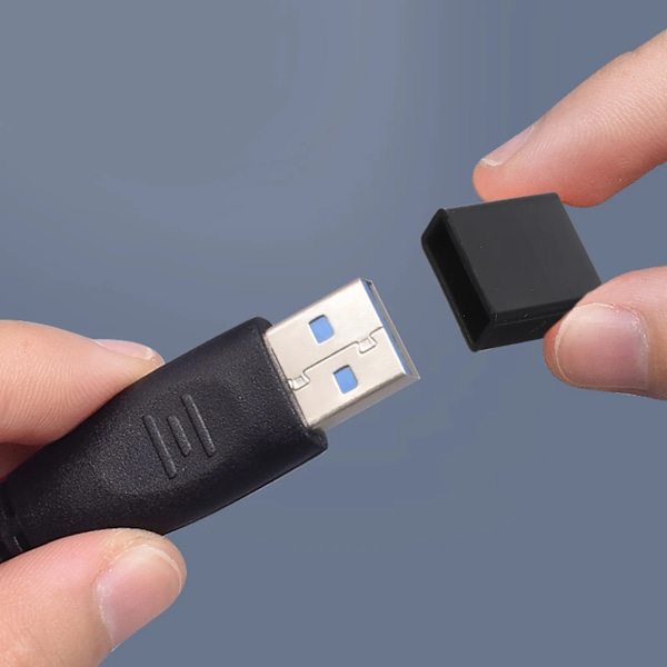 20 st USB-skydd Datakabel Skydd Anti-fukt Plug Skyddshylsa Hane Dammtät för Disk Anti-damm Propp