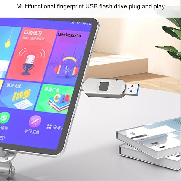 XJ-Krypterad USB-disk Lämplig För Typ-c Fingeravtrycksigenkänning Mobiltelefon Och Dator 3-i-1