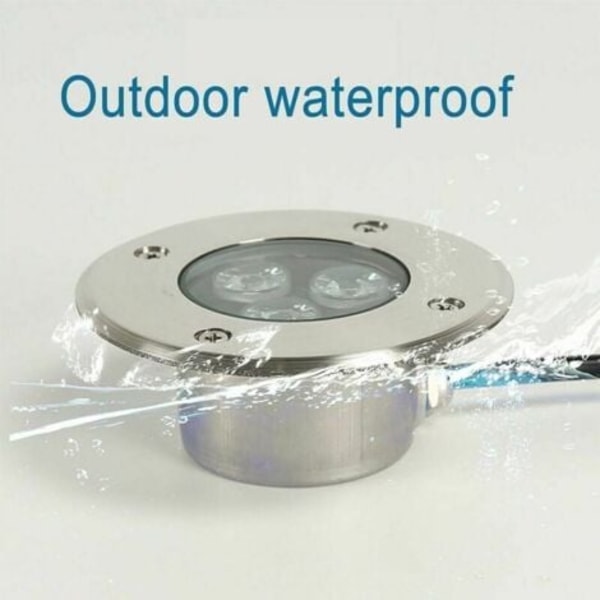 LED Indbygningsspot Udendørs Terrasse Meget Tynd 3W LED Indbygningsspot Udendørs IP68 Vandtæt Hus i Rustfrit Stål Anvendes til Fortov Ekst
