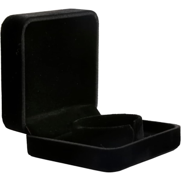 Fløjlsarmbåndsboks - Elegant sort smykkeskrin til armbånd, ure, halskæder - Perfekt til forlovelse, bryllup