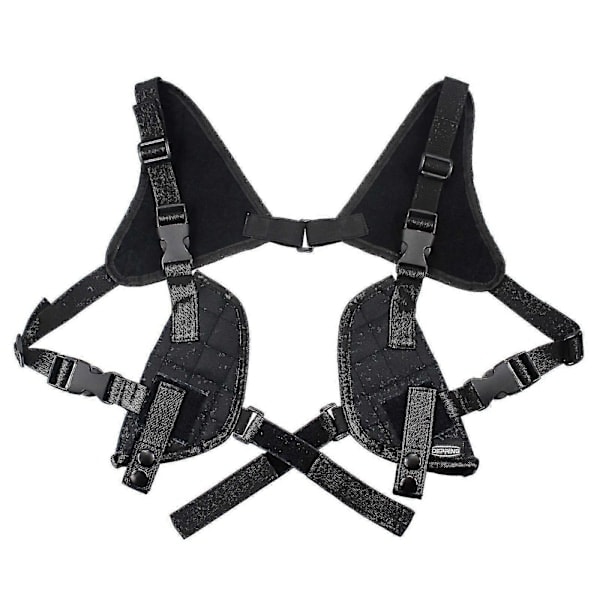 Taktisk Håndvåpen Akselholster Svart Under Arm Dobbel Myk Pistolholster